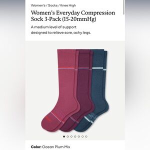 Bombas women's Compression Socks - set of 3